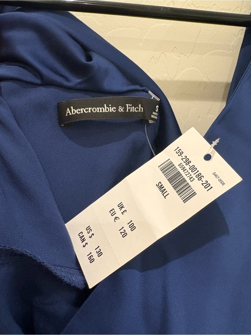 Abercrombie & Fitch Women’s Plunge Cowl Back Maxi Dress in Navy - Picture 8 of 8